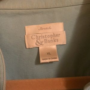 Christopher and Banks turquoise jacket XL